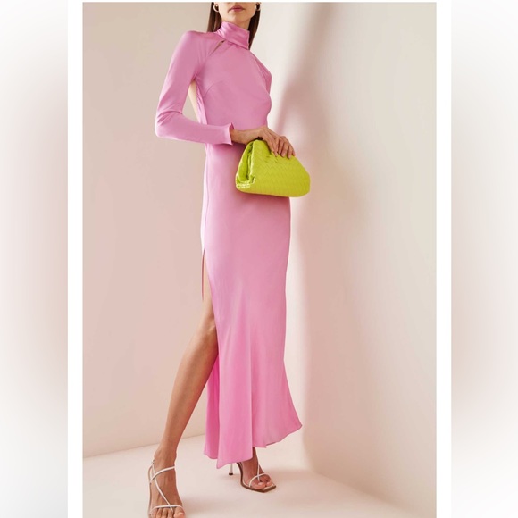 Anna October Audrey High-Neck Satin Dress - Picture 1 of 11